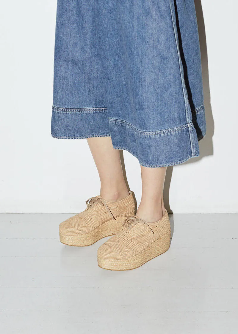 Pinto Raffia Platform Oxford