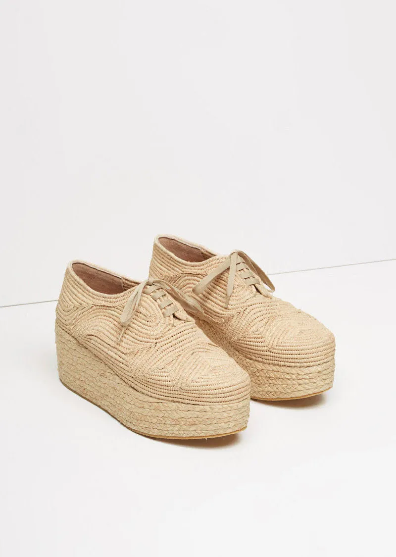 Pinto Raffia Platform Oxford