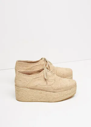 Pinto Raffia Platform Oxford