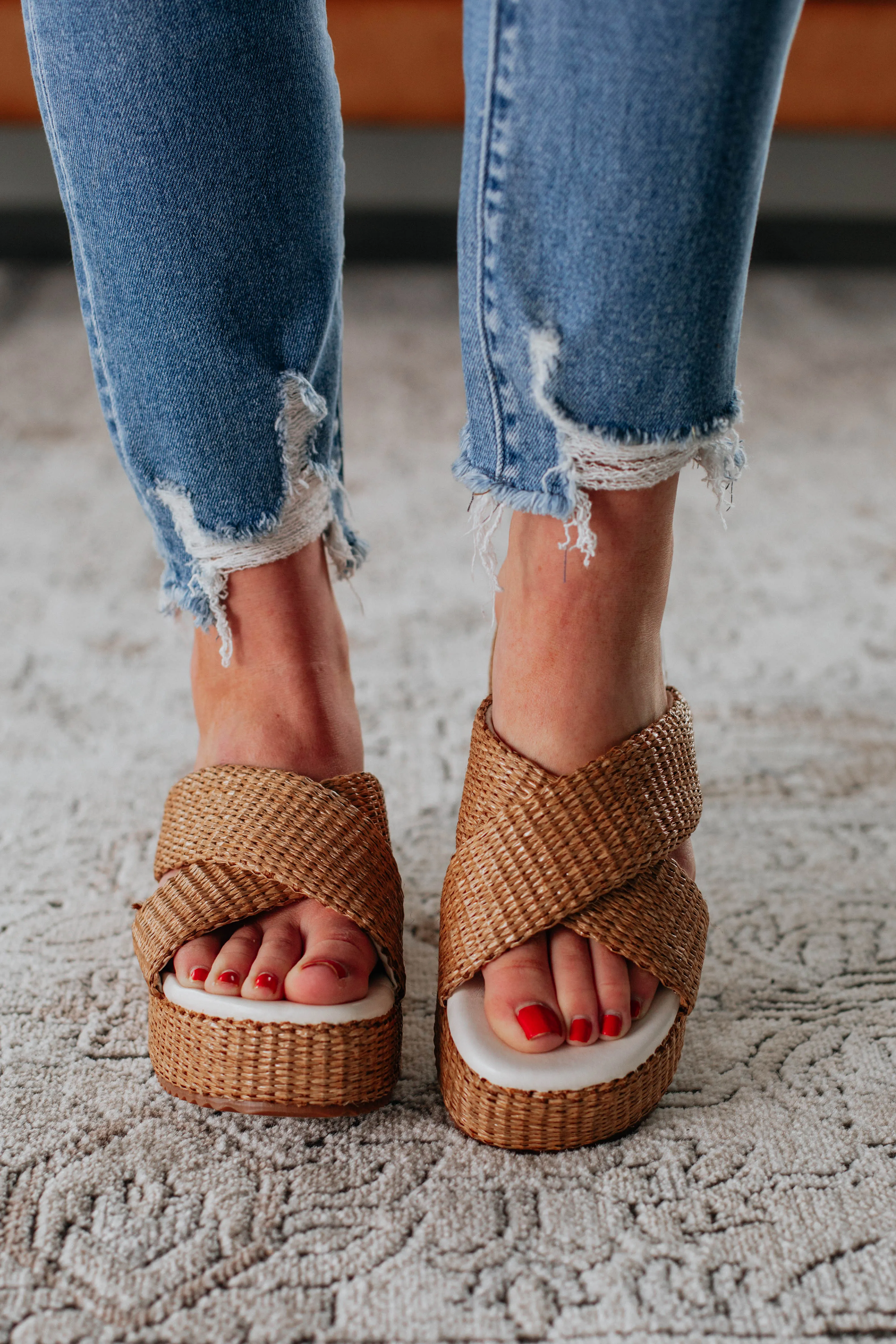 Playing Along Platform Sandals - Camel