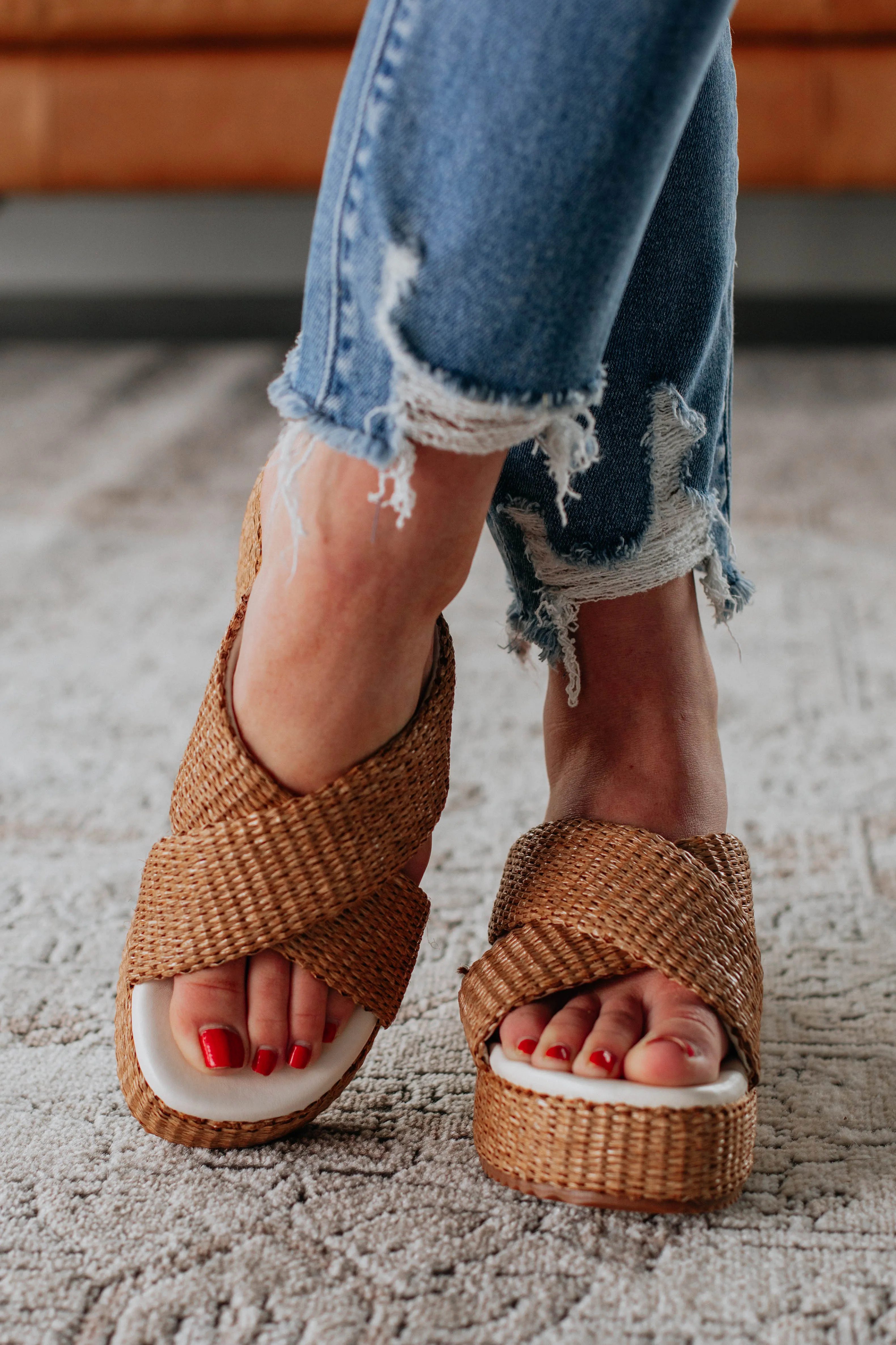 Playing Along Platform Sandals - Camel