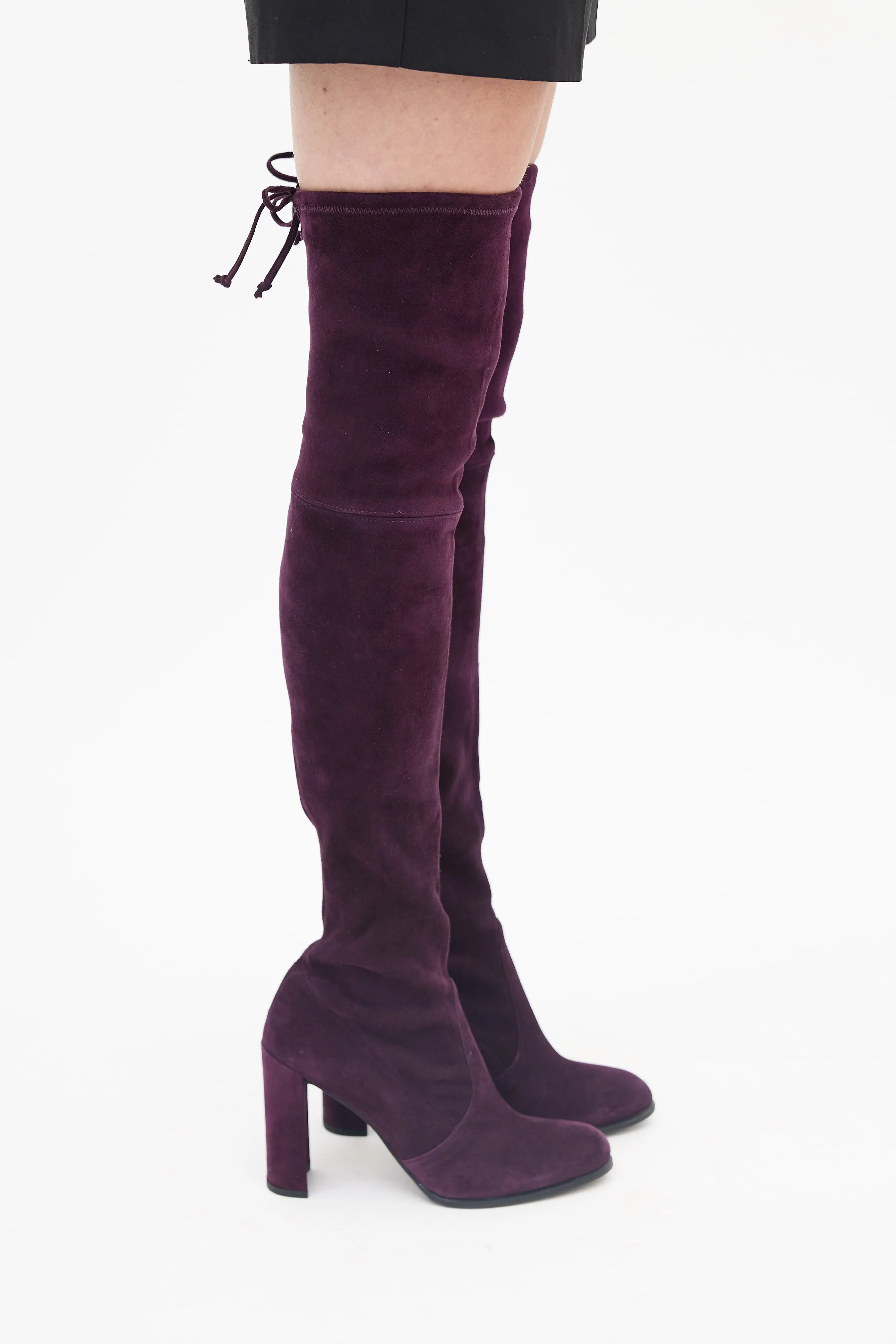 Purple Suede Highland Over The Knee Boot