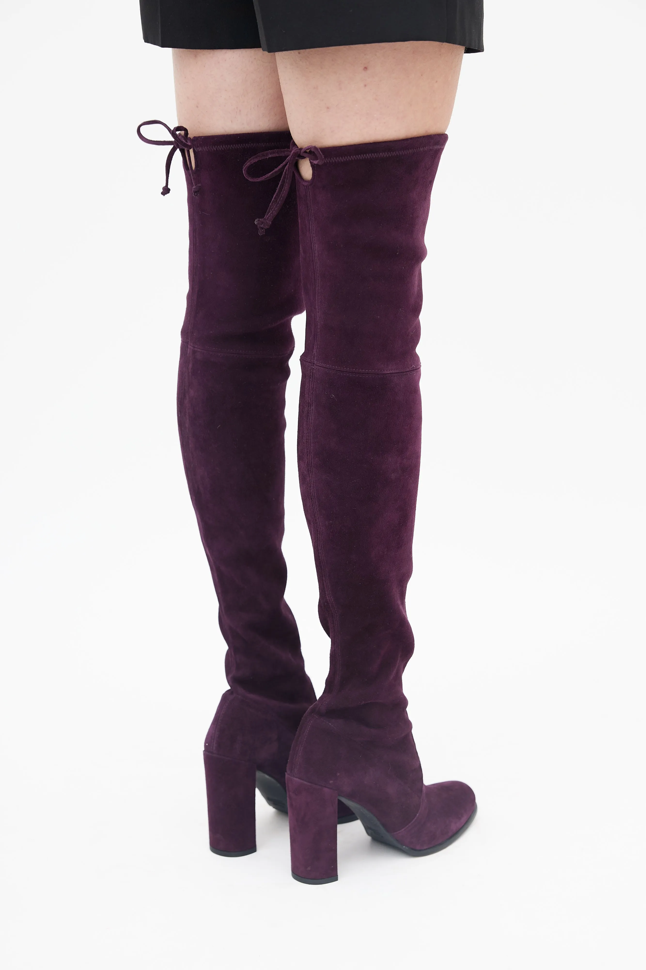 Purple Suede Highland Over The Knee Boot