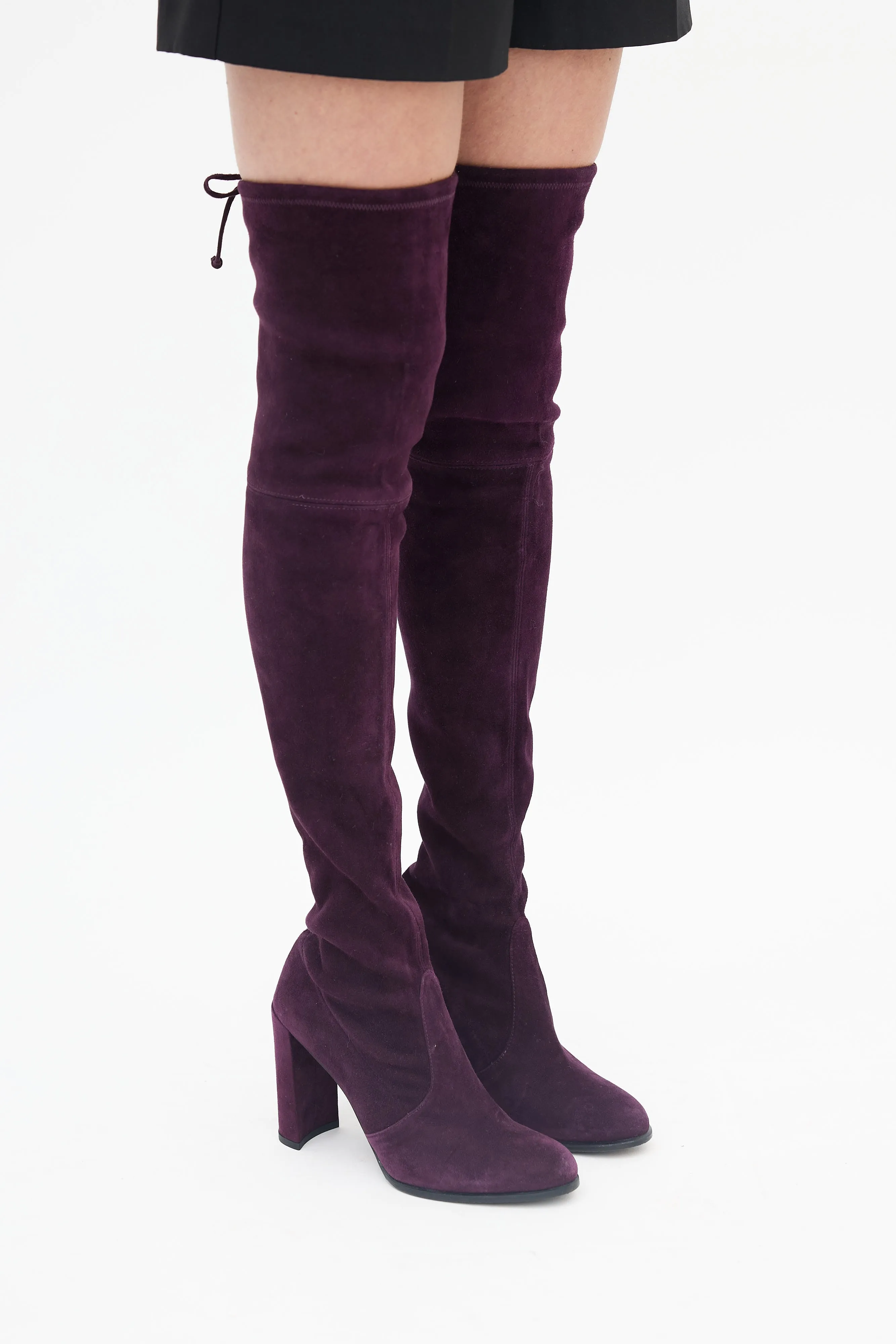 Purple Suede Highland Over The Knee Boot