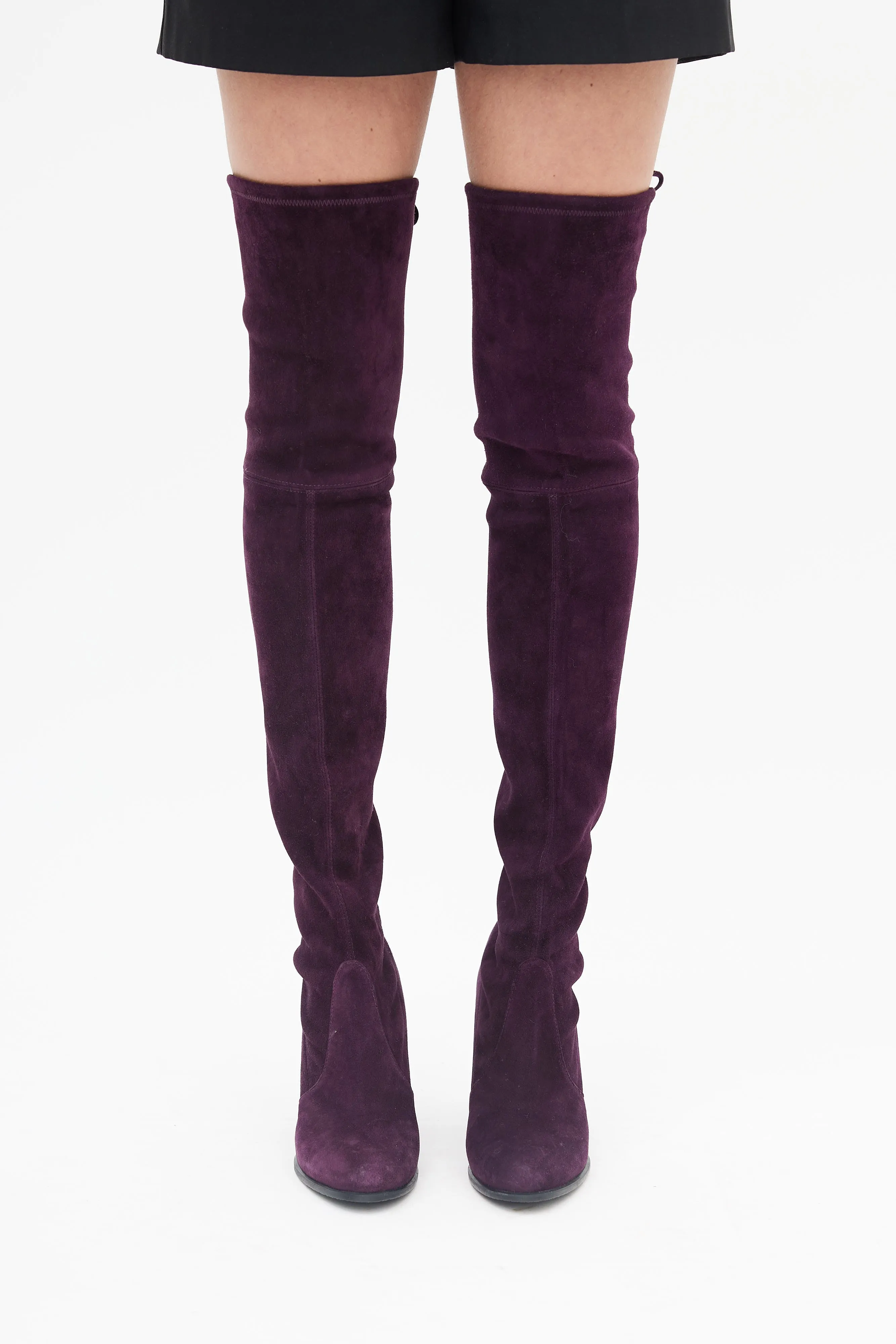 Purple Suede Highland Over The Knee Boot