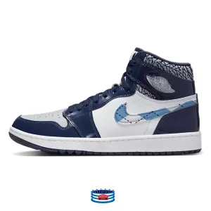 "Carolina" Jordan 1 High Golf Shoes