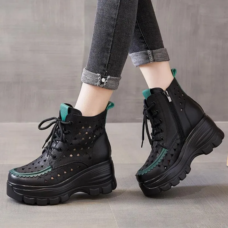 QX1228 Women's Casual Shoes: Breathable Soft Fashion Boot