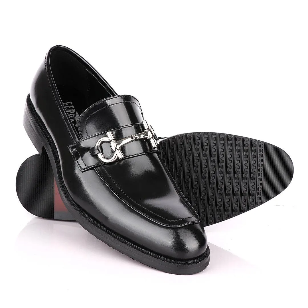 Salvatore Ferragamo Glossy Leather Loafers