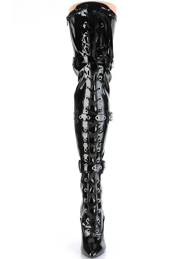 SEDUCE-3028 [Black Patent] | THIGH HIGH BOOTS [PREORDER]