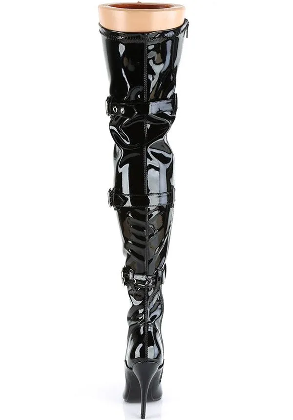 SEDUCE-3028 [Black Patent] | THIGH HIGH BOOTS [PREORDER]