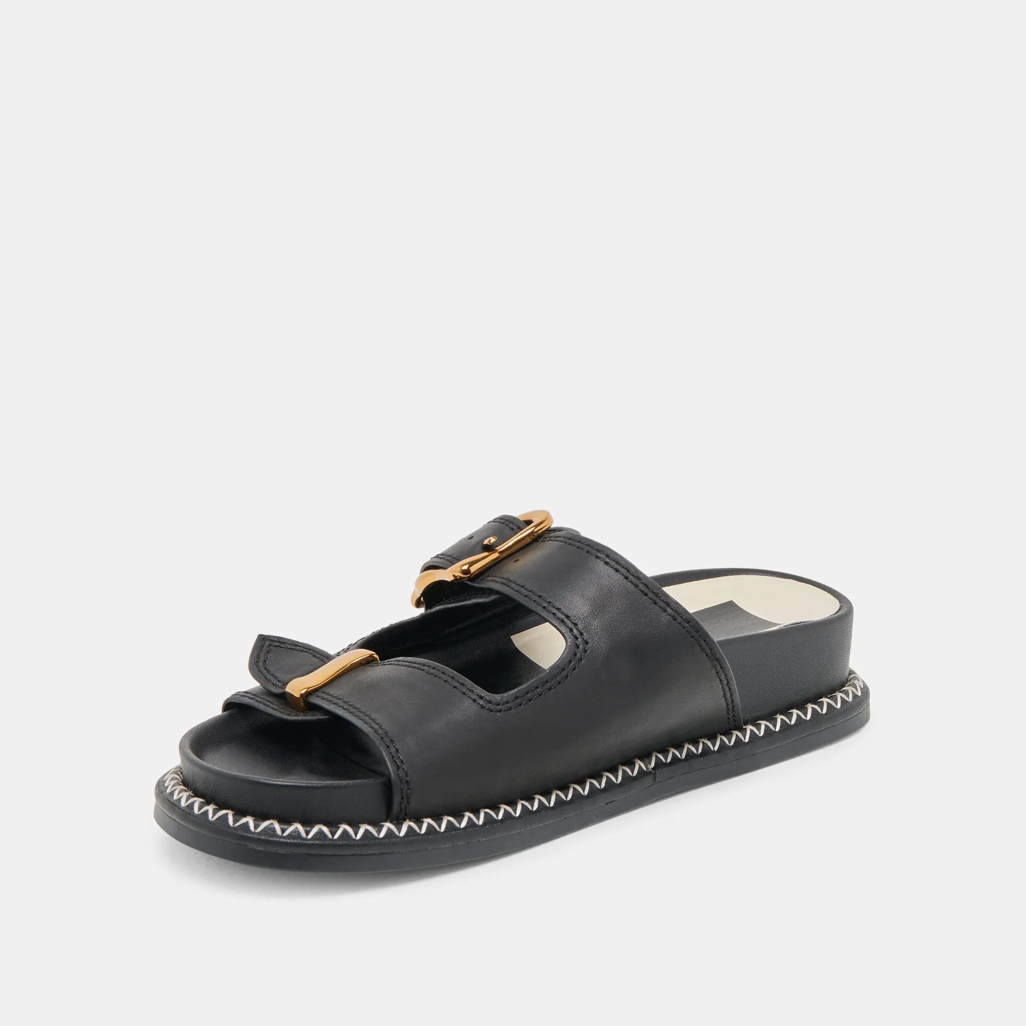 SEVANA SANDALS BLACK LEATHER