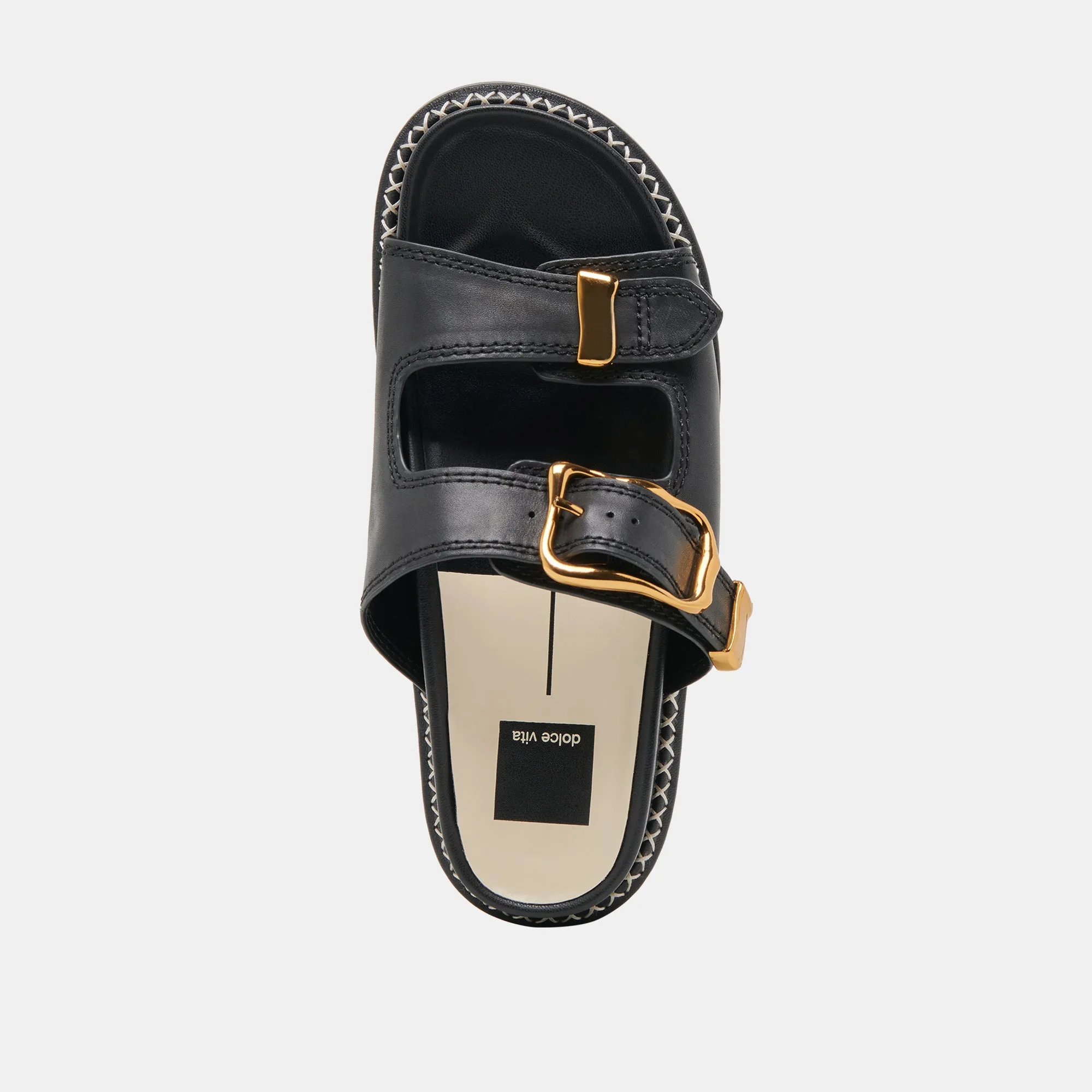 SEVANA SANDALS BLACK LEATHER