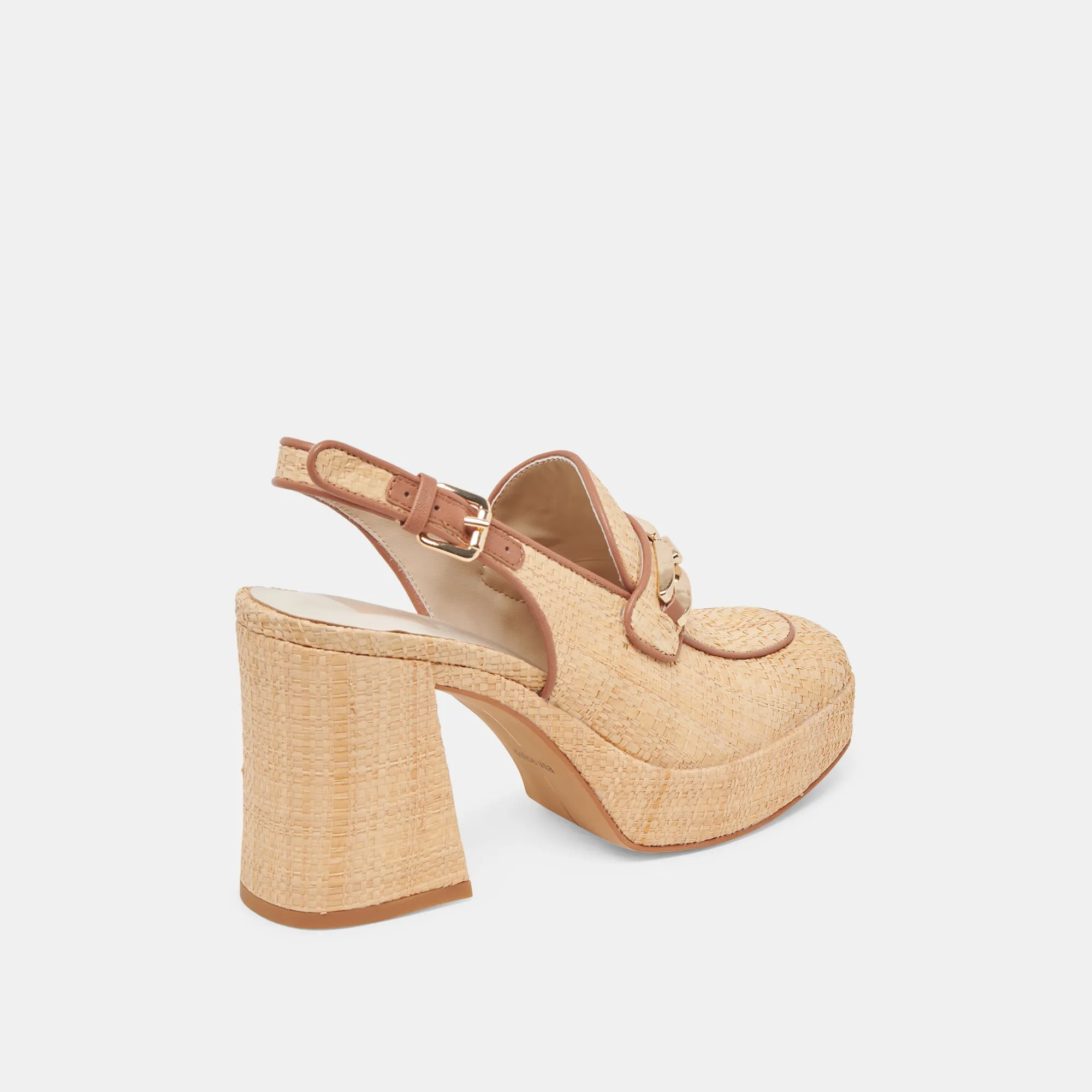 SIRUS HEELS LT NATURAL RAFFIA