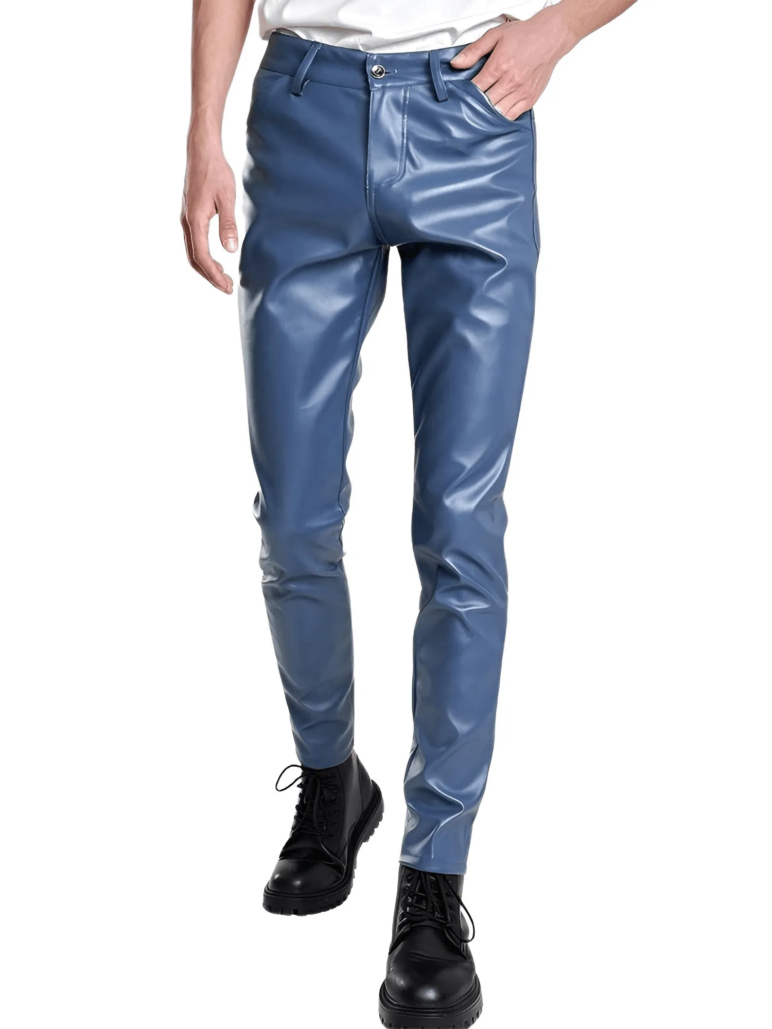 Slim Fit Men's Leather Pants