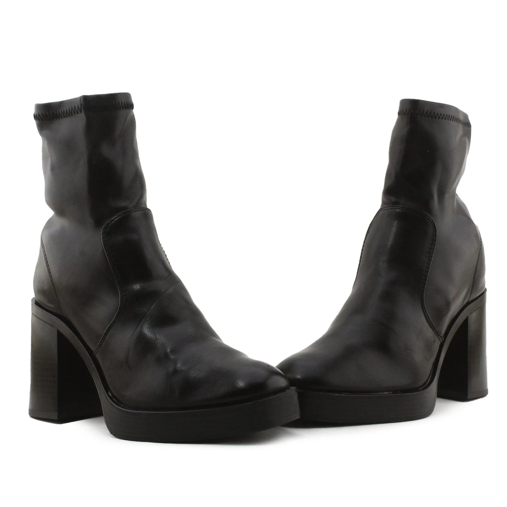 Stradivarius Platform Boots | 100% Authentic Leather