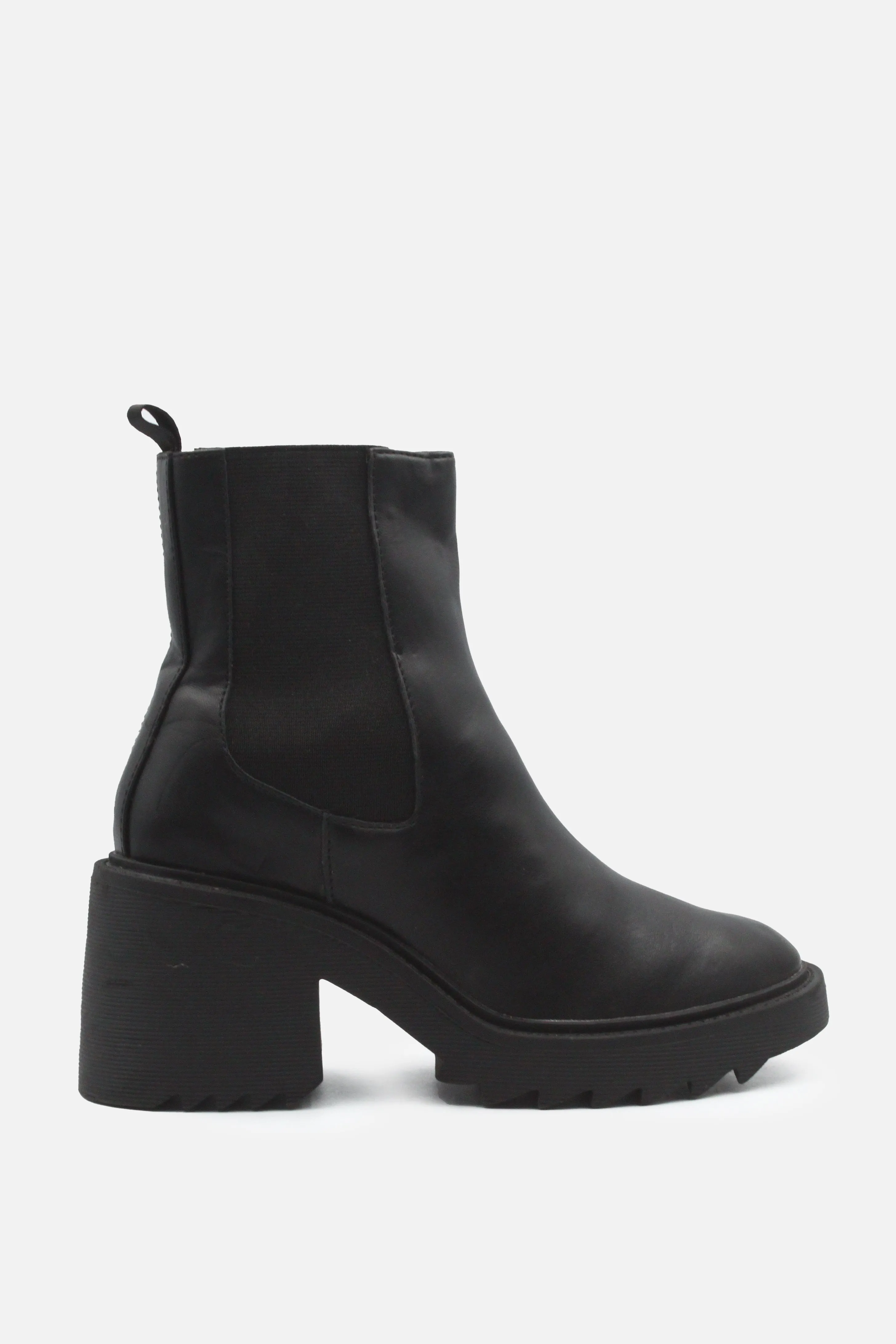 Stradivarius Stretchable Block Heels Ankle Boots | 100% Authentic leather