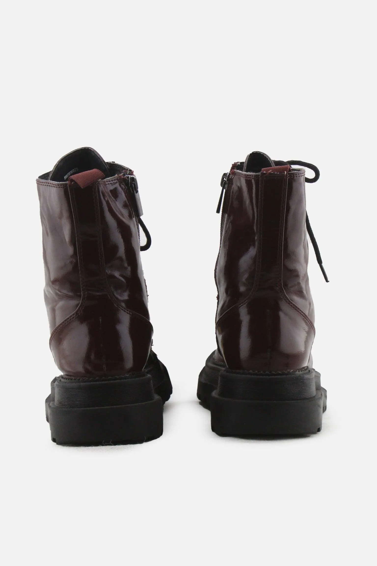 Stradivarius Zipper Laces Combat Ankle Boots | 100% Synthetic Leather