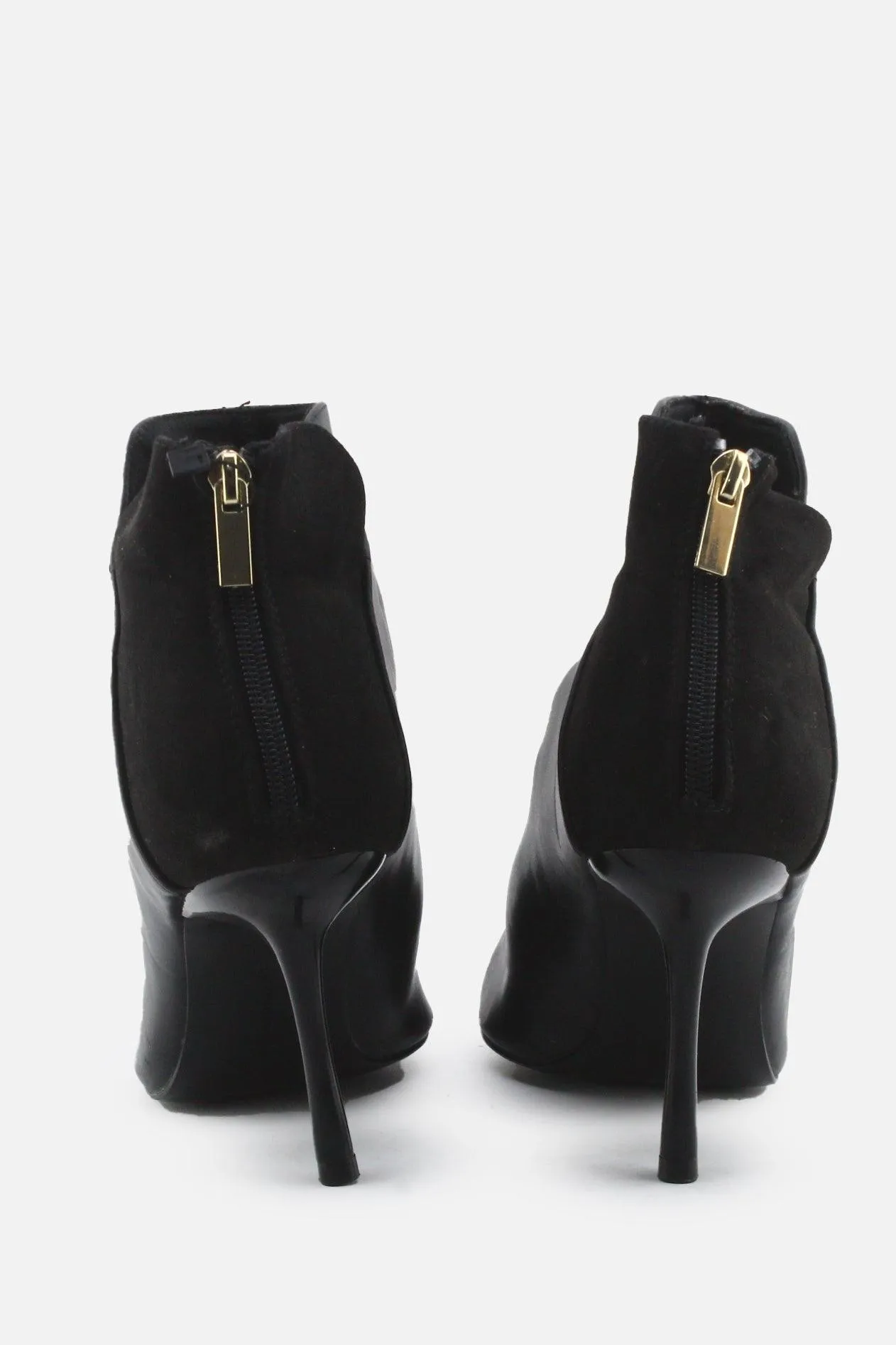 Stradivarius Zipper Stilettos Ankle Boots | 100% Authentic Leather