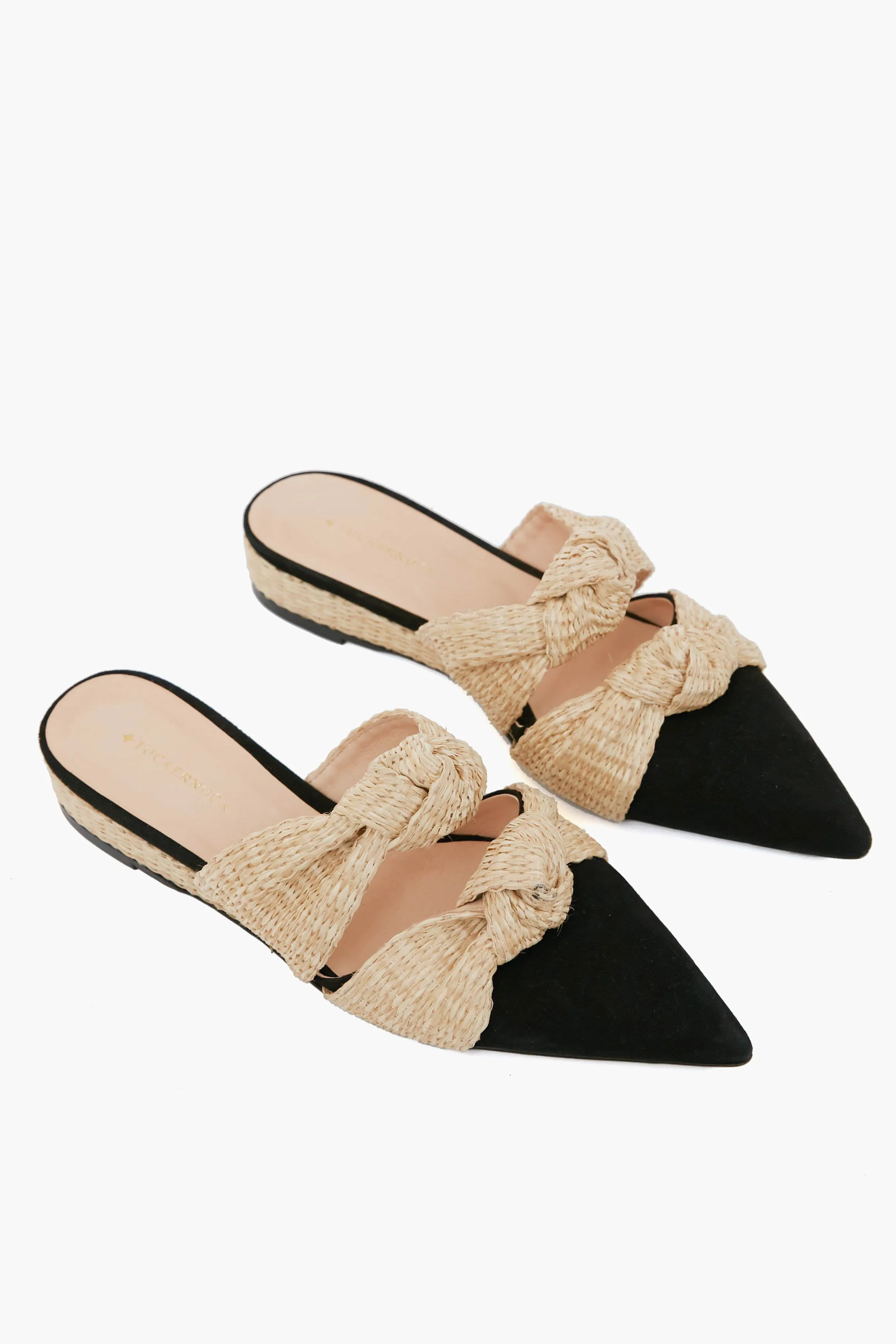 Suede and Raffia Lucia Wedge