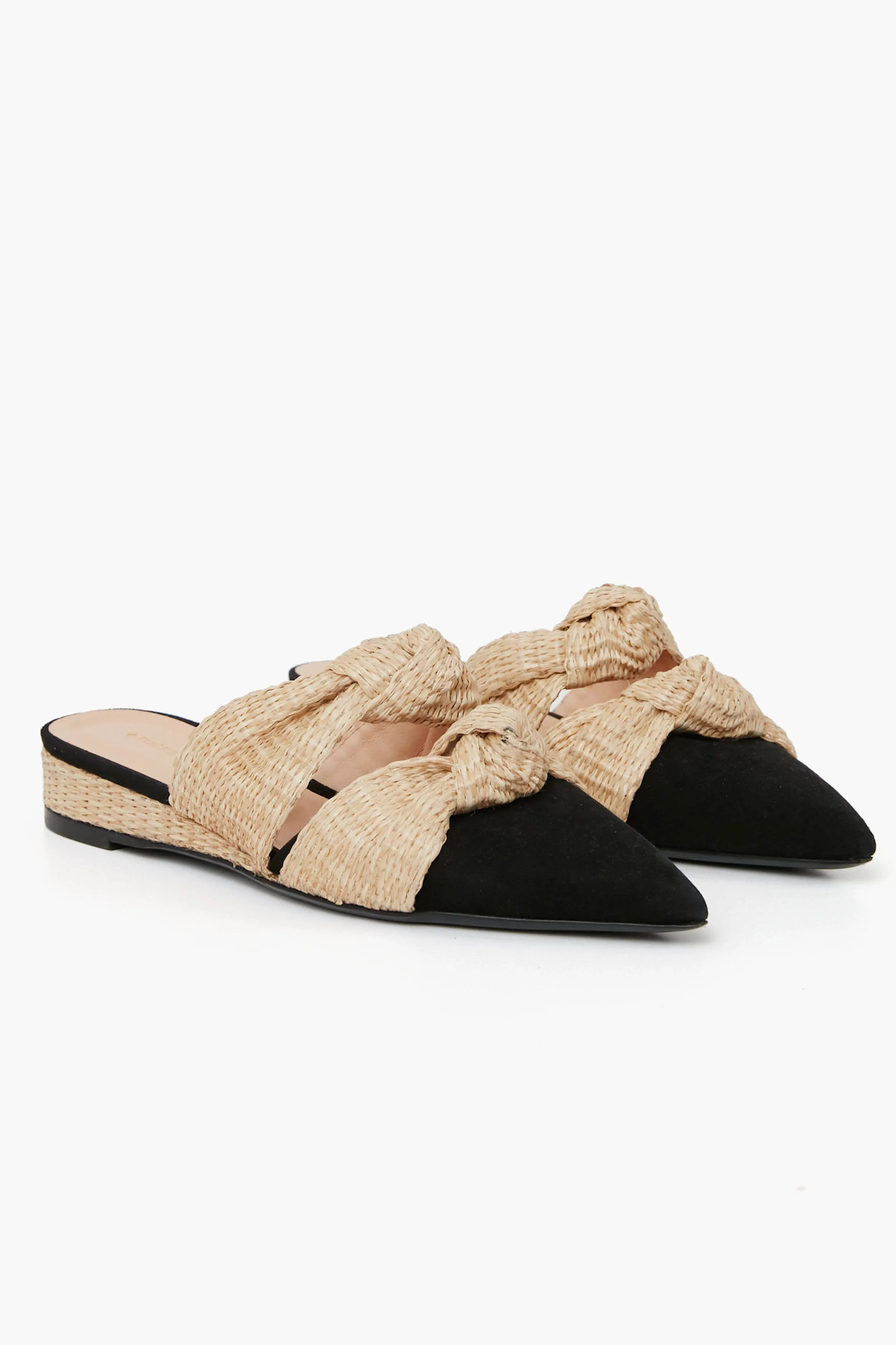 Suede and Raffia Lucia Wedge