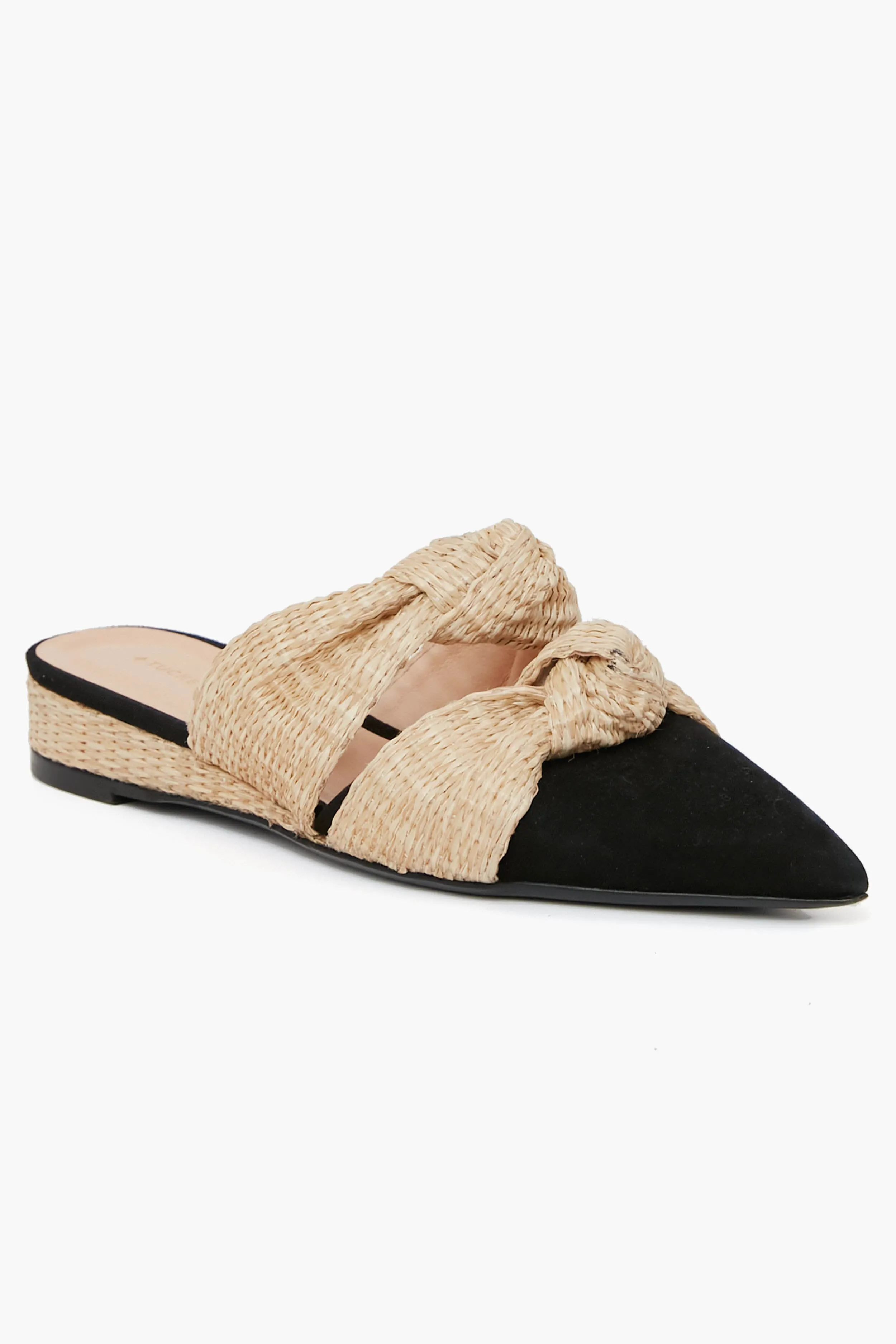 Suede and Raffia Lucia Wedge