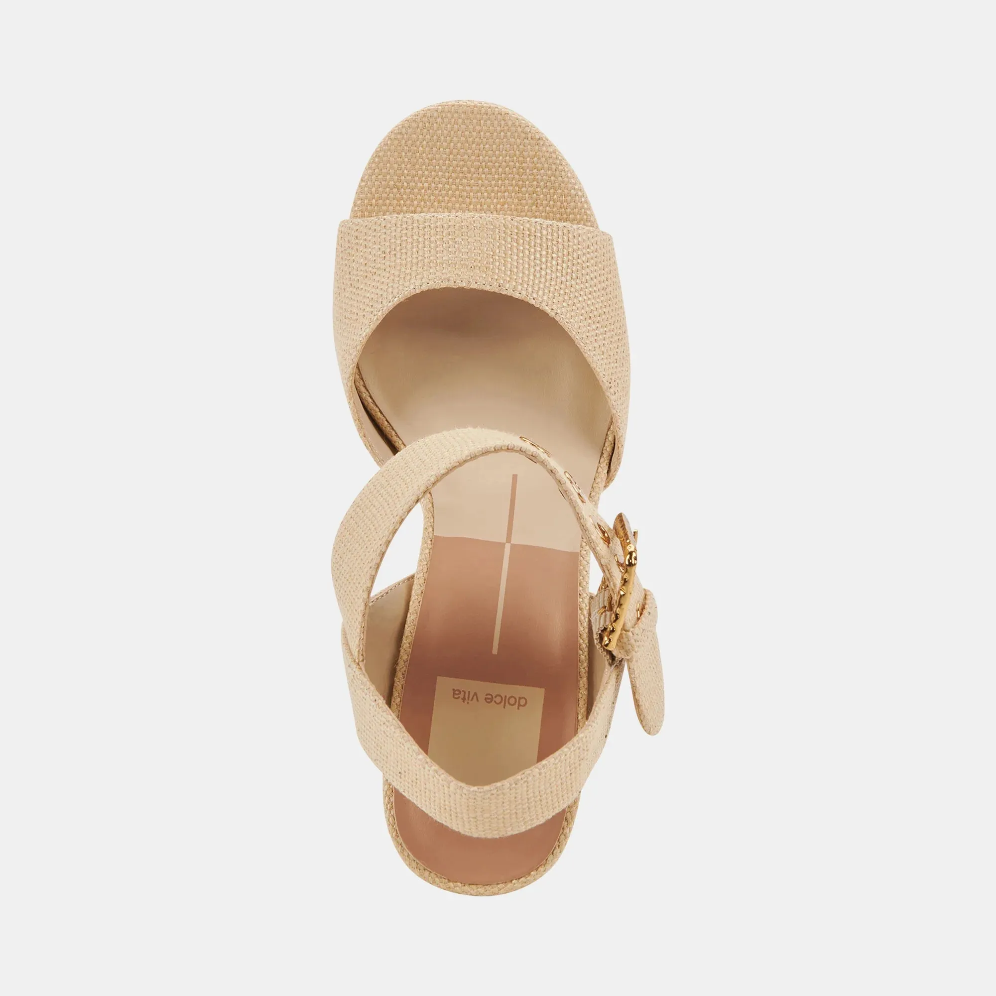 The Bobby Platform Heel by Dolce Vita - Natural Raffia