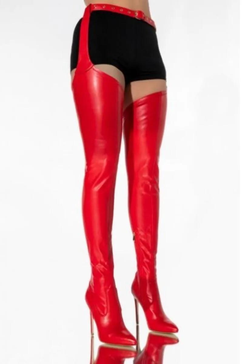 The Coldest Winter Thigh High Chap Boots