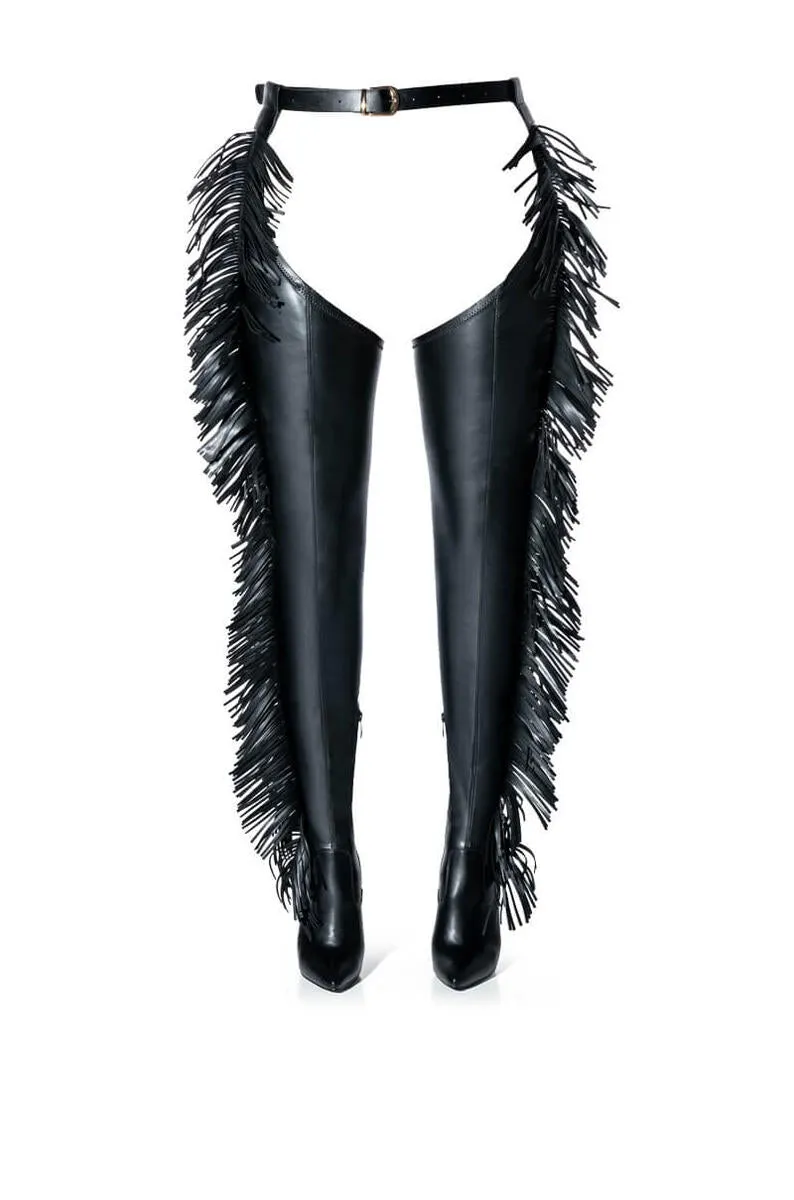 The Coldest Winter Thigh High Chap Boots