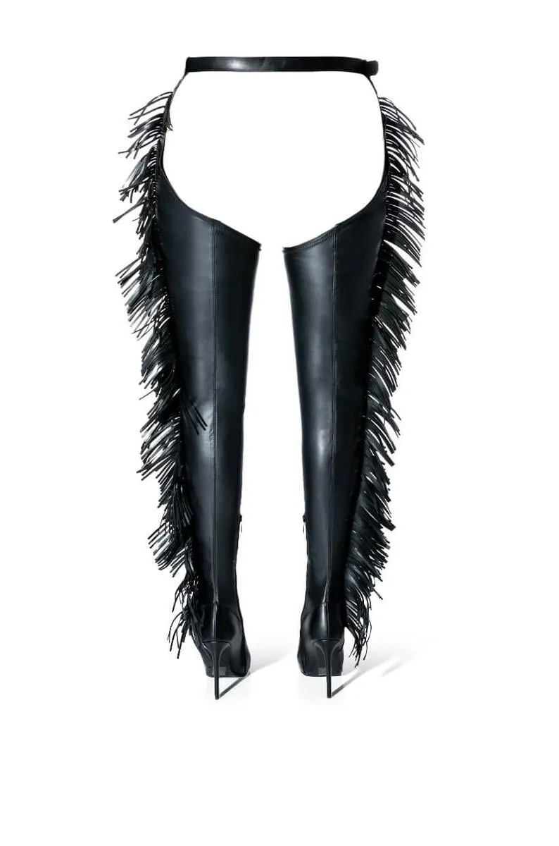 The Coldest Winter Thigh High Chap Boots