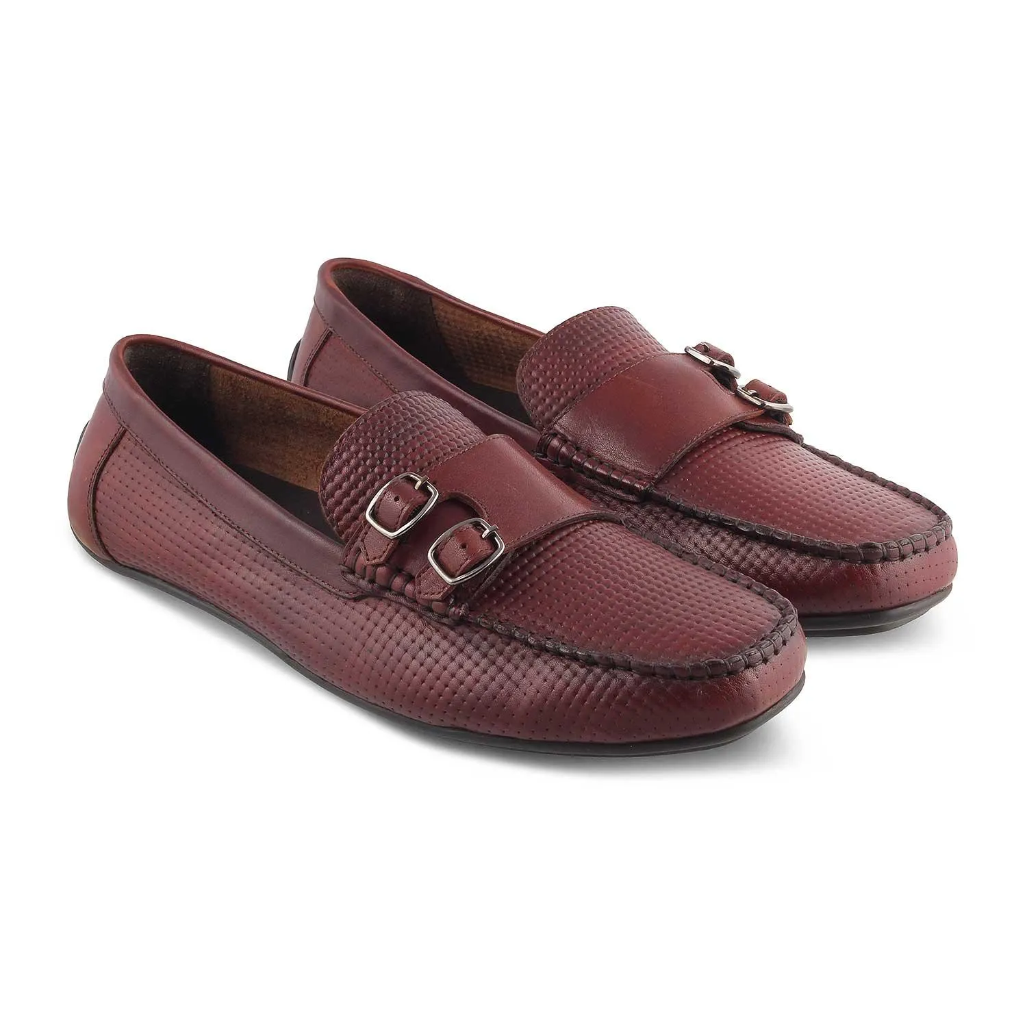 The Yosa Tan Men's Double Monk Shoes Tresmode