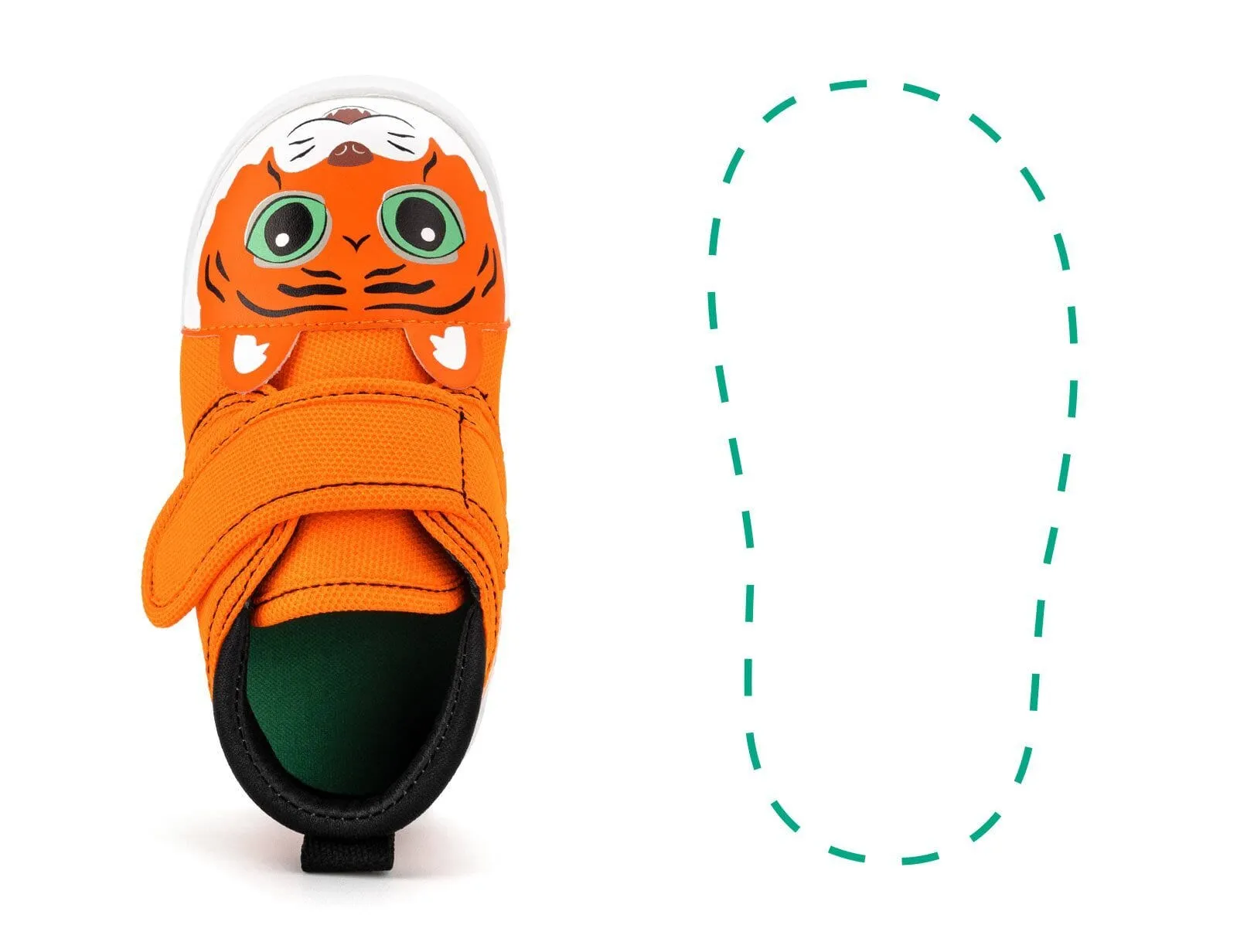 Tiger Single Squeaky Toddler Shoes | Orange