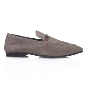 Tottenham Smart Formal Suede Leather Loafer - Grey