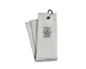 TRI FOLD GOLF TOWEL. WHISTLING STRAITS LOGO EXCLUSIVELY. 2 COLOR OPTIONS.