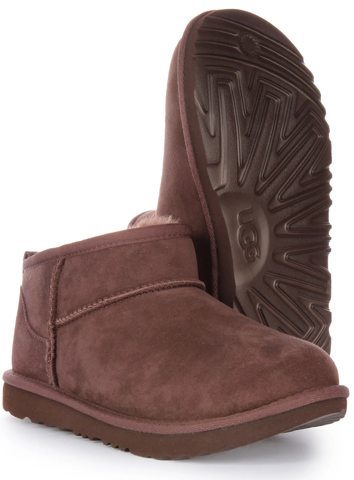 Ugg Australia Clas Ultra Mini In Chocobrown For Juniors