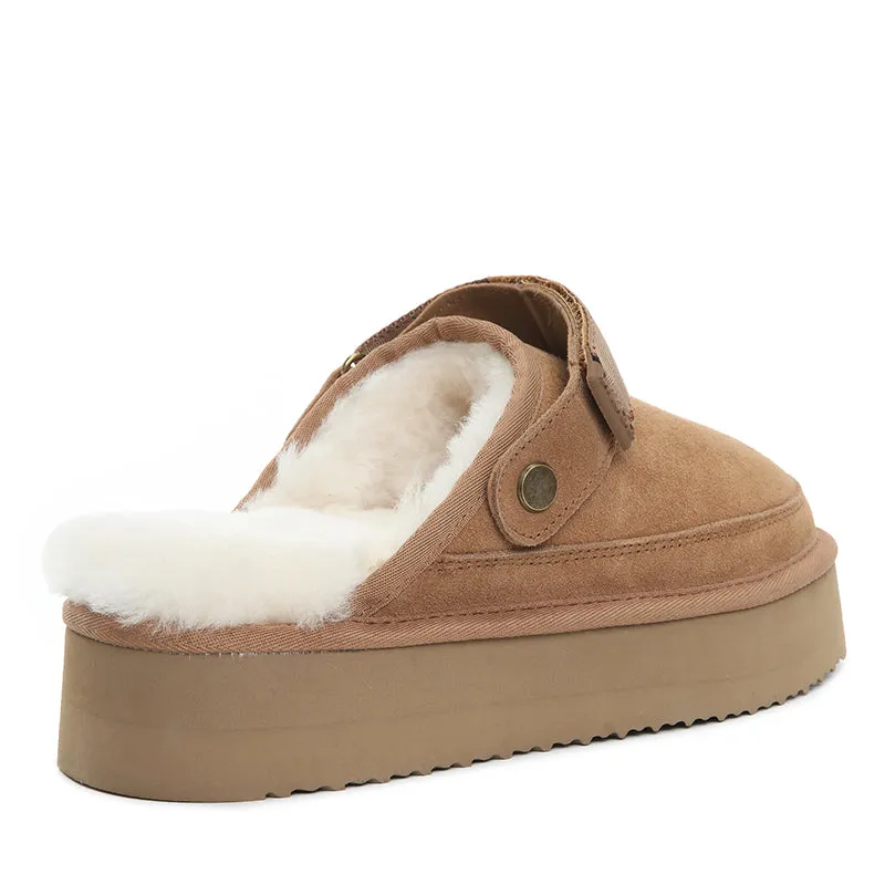 UGG Clogg Wool Platform Scuff