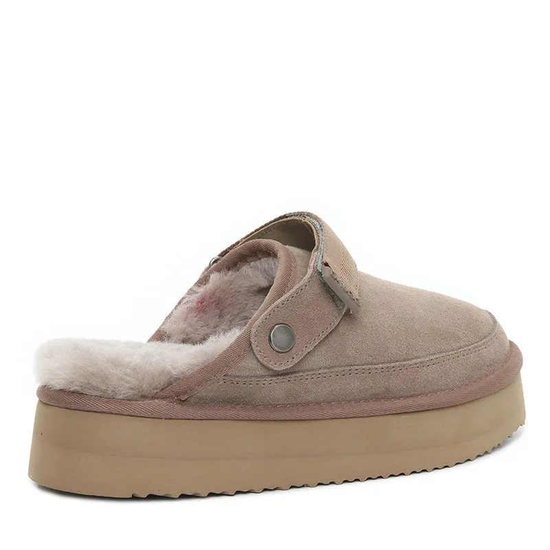 UGG Clogg Wool Platform Scuff