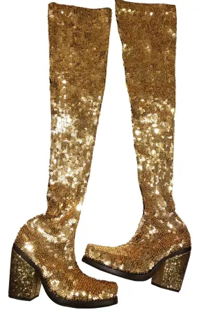 UNRELEASED ONE-OFF! Gold Boots