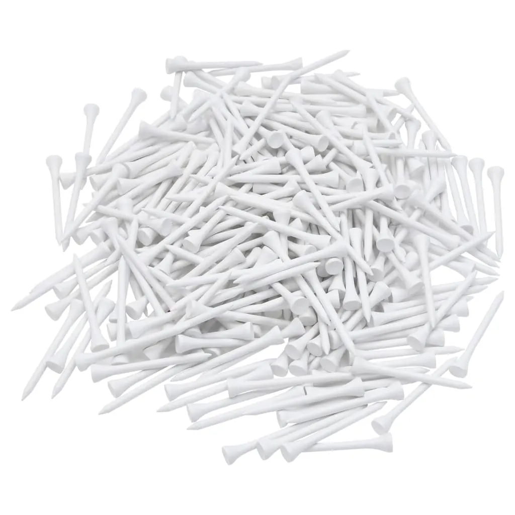 vidaXL Golf Tees 1000 pcs White 54 mm Bamboo