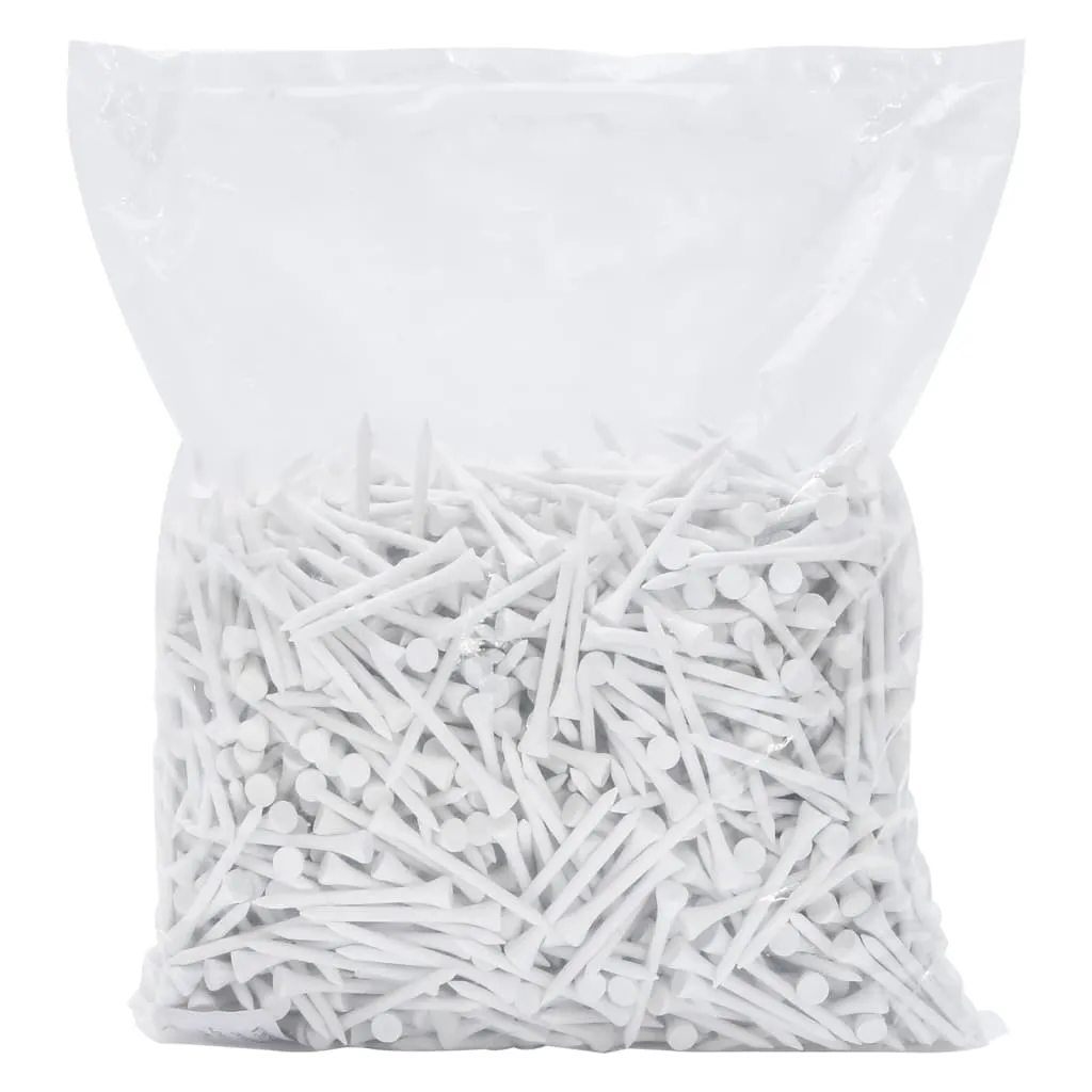 vidaXL Golf Tees 1000 pcs White 54 mm Bamboo