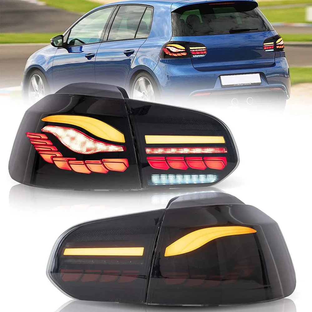 VLAND OLED Tail lights For Volkswagen Golf 6 MK6 2008-2014 With Sequential indicators Turn Signals [E-MARK.]