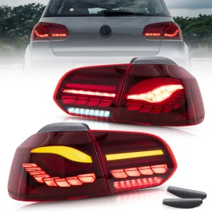 VLAND OLED Tail lights For Volkswagen Golf 6 MK6 2008-2014 With Sequential indicators Turn Signals [E-MARK.]