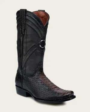 Western dark brown cowboy boot