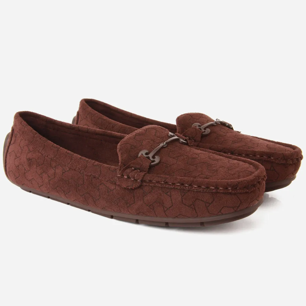 Women "TEMY" Faux Soft Suede Fur Lined Moccasins