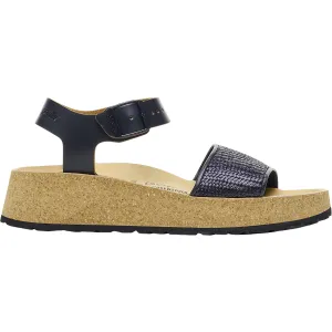 Women's Birkenstock Papillio Glenda Black/Raffia Leather