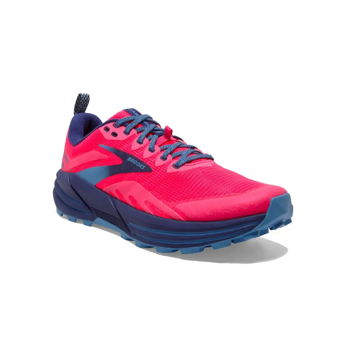 Womens Brooks Cascadia 16 - Pink / Flame / Cobalt