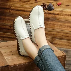 Women's Casual Shoes Handmade Oxfords Leather Flats WCS5053