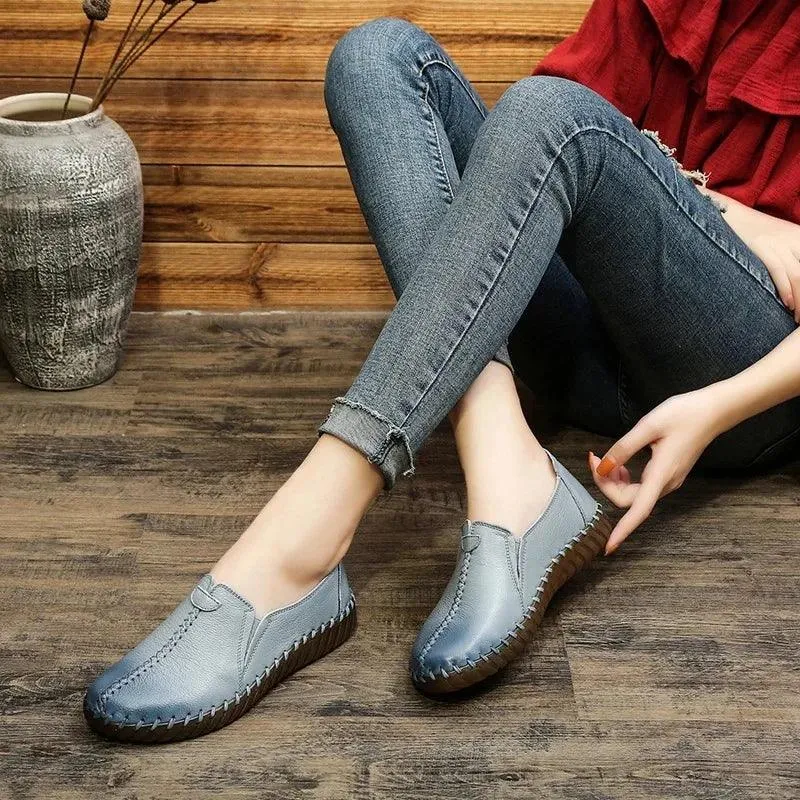 Women's Casual Shoes Handmade Oxfords Leather Flats WCS5053