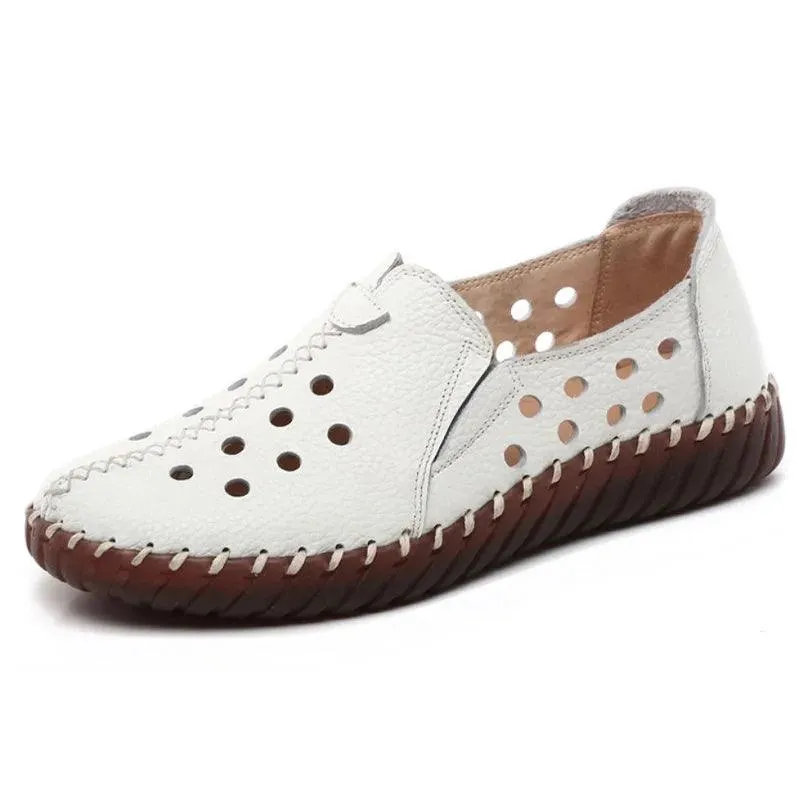 Women's Casual Shoes Handmade Oxfords Leather Flats WCS5053