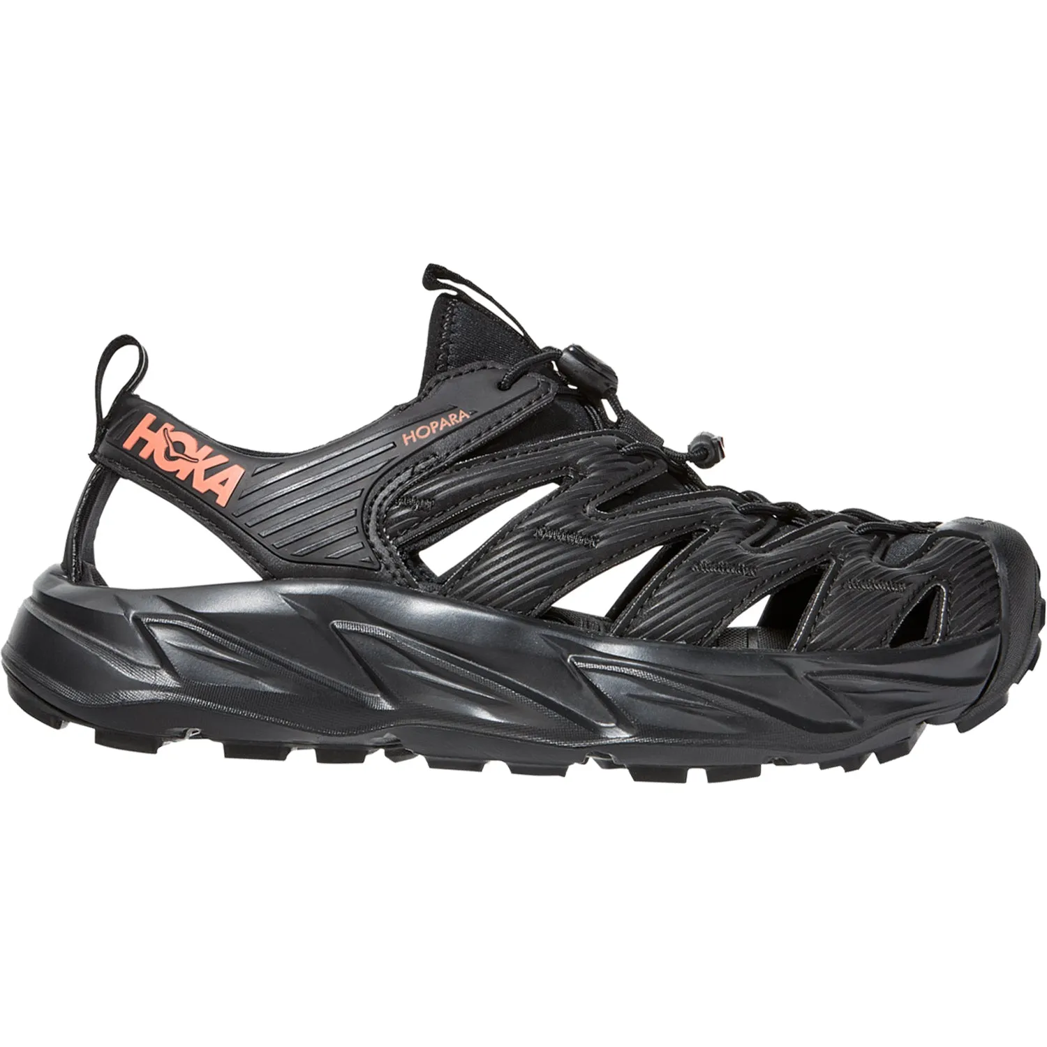 Women's Hoka One One Hopara Black/Fusion Coral Synthetic