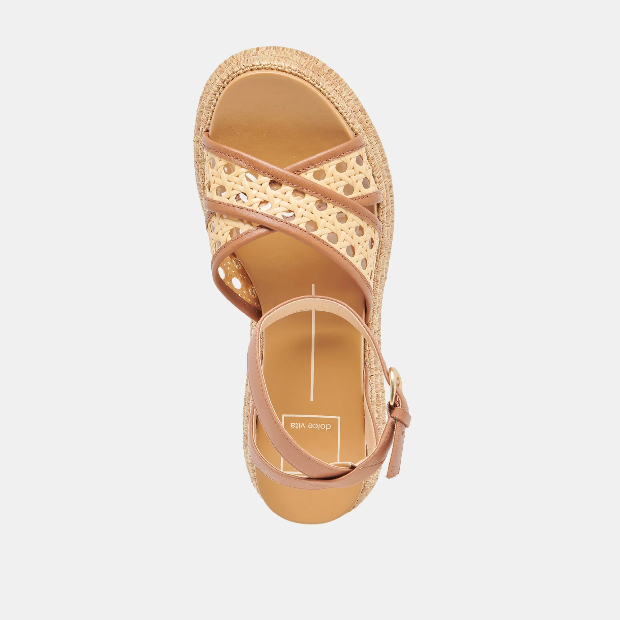 WRILEY SANDALS SADDLE WOVEN RAFFIA